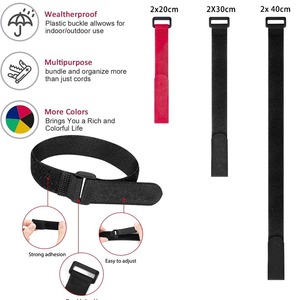 Cable نايلون قفل Velcroes التعادل الكابل وحلقة حزام الكابل التعادل بوصة مشبك مخصص Velcroes - Product Image 2