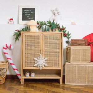 Armoire de rangement en rotin à prix compétitif, écologique, en osier, vente en gros, meubles de cuisine et de salon - Product Image 4