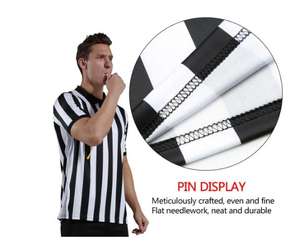 Uniforme d'arbitre professionnel pour hommes et femmes Maillot d'arbitre de football thaïlandais Chemises d'arbitre de formation de football à demi-fermeture éclair en polyester - Product Image 5