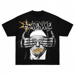 High Quality Eco-Friendly Heavyweight Boxy Oversized Streetwear Casual T-<b>Shirt</b> Custom Screen Print Heavy Cotton Cropped <b>Men</b> - Product Image 2