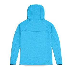Ensemble de survêtement pour homme, veste à capuche zippée et pantalon de jogging en polaire technique, bleu pierre, vêtements de sport pour l'entraînement - Product Image 4