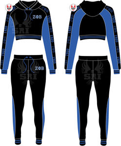 Survêtement personnalisé Zeta Phi Beta pour University College Sorority Greek Apparel Heavyweight Vintage Sweat Suit Unisex Casual Solid - Product Image 6