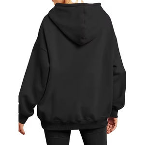 Fabricant OEM Vente en gros Sweat-shirt à manches longues en coton avec poches Vêtements de sport amples pour femmes Sweat-shirt à capuche - Product Image 5