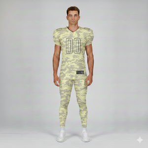 Tenues de football américain personnalisées à manches courtes, respirantes, avec sublimation intégrale, ensemble maillot et pantalon pour équipe, vêtements professionnels pour entraînement et matchs - Product Image 3