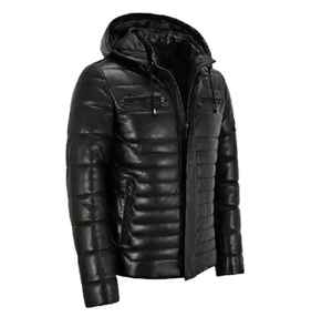 Blouson matelassé imperméable et coupe-vent à capuche, confortable et isolé, pour homme, idéal pour le quotidien, vente en gros - Product Image 4