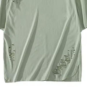 Camisetas de Hombre de Punto con Lavado Ácido de Calidad de Exportación, 100% Algodón, Secado Rápido, Transpirables, Anti-Pilling, Ropa Deportiva, Ropa de Entrenamiento, Ropa para Exteriores - Product Image 3