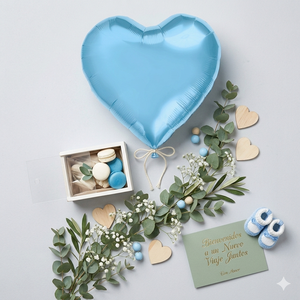 ลูกโป่งฟอยล์รูปหัวใจสีฟ้า ขนาด 24 นิ้ว/60 ซม. ผิวโครเมียมเมทัลลิกมุก สำหรับงานปาร์ตี้วันแม่ งานรับปริญญา งานปีใหม่จีน - Product Image 6