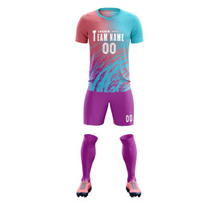 New Professional Men Soccer Jerseys & Shorts Set Custom Sublimation Sports Uniform OEM ODM Factory - Product Image 1