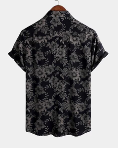 Chemises boutonnées hawaïennes en coton à impression numérique, personnalisées, 100% coton, vêtements pour hommes, fabrication OEM, vente directe d'usine - Product Image 6