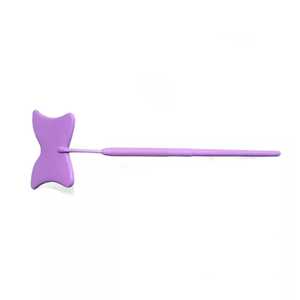 ขนตาปลอมสวยงามทรงผีเสื้อด้ามจับขนาดใหญ่ทำจากสเตนเลสชุบทองกระจก3X - Product Image 4