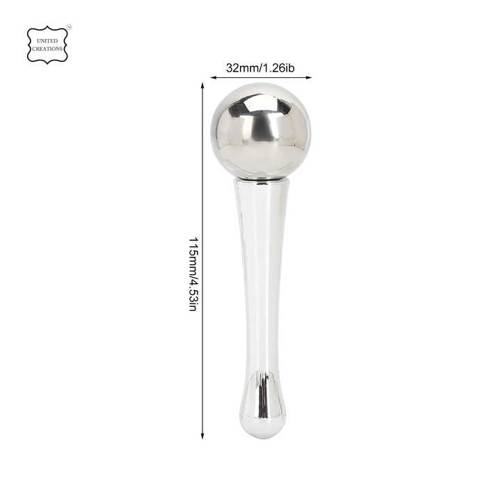 New Arrival Stainless Steel 3D Face Roller Pen-Shape Anti-Aging Anti-Aging Gua Sha Facial Massager for Skincare Facial Massager