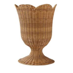 Handmade Natural Rattan Flower <b>Vase</b> With Rustic <b>Texture</b> Ideal For Traditional Homes Interiors And Modern Farmhouse Decor - Product Image 2