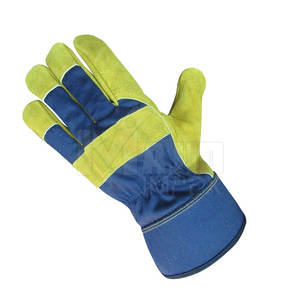 Guantes de Trabajo de Seguridad Canadienses de Alta Calidad y Resistentes, con Palma de Cuero, Transpirables, Anti-Impacto, Duraderos, de Goma y Algodón, MAJID IMPEX MI-314 - Product Image 4