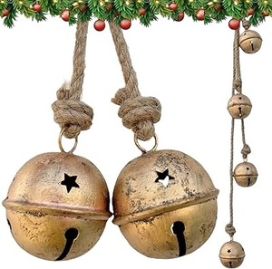 Adorno de campana colgante decorativo estilo Vintage de Metal para decoración de vacaciones de árbol de Navidad y ambiente festivo interior - Product Image 2