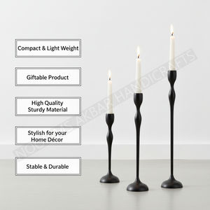 Hot Selling Black Aluminum Metal <b>Candle</b> <b>Holder</b> for Home Decoration Christmas and Easter <b>Tall</b> Manufacturer Exporter - Product Image 5