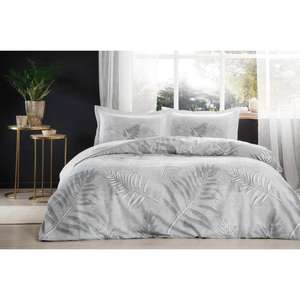 Juego de funda nórdica Özdilek Double Ranforce Frunze Grey-Calidad Premium Comodidad y estilo - Product Image 1