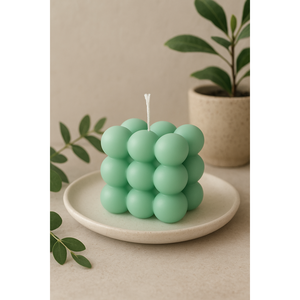 Bougie artisanale d'hiver à bulles fraîches, DIY, en cire de paraffine et de soja, parfumée sur mesure, style mignon pour la décoration intérieure, les fêtes et Halloween - Product Image 1