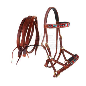 Bride de cheval équestre fantaisie forme anatomique avec casque rembourré doux confort supplémentaire pour chevaux Type de sport produit - Product Image 2