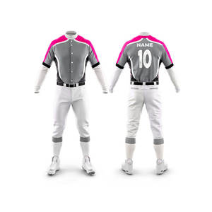 OEM al por mayor en blanco para hombre jersey de béisbol poliéster personalizado su propio diseño uniforme de béisbol liso - Product Image 1