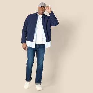 Blouson aviateur zippé léger et extensible de coupe décontractée pour homme - Product Image 6