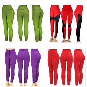 Personalizado de cintura alta de glúteos gimnasio Yoga Pantalón elástico lateral bucle bolsillo cruzado cintura entrenamiento cintura elástica Yoga Leggings - Product Image 1