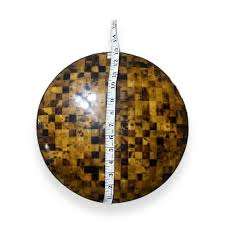 Plaques de chargeur de corne unique nordique plat de dîner de salade d'hôtel de luxe assiette ronde brun foncé chargeur corne assiettes de Restaurant en céramique - Product Image 2