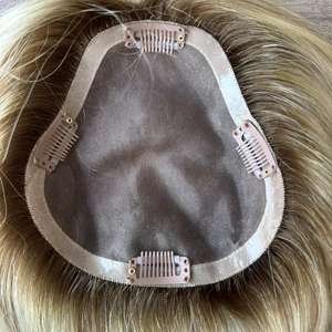 ท็อปเปอร์ผมมนุษย์สไตล์ยุโรปสองชั้นสีสำหรับผมบางผมความหนาแน่นต่ำรูปทรงลูกแพร์ - Product Image 4