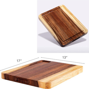Tabla de cortar de nogal personalizada, fabricante de confianza con jugo, tabla de cortar de madera gruesa ranurada, tabla de charcutería de madera - Product Image 6