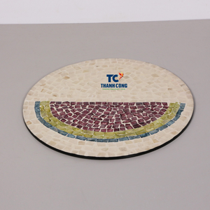 Napperon en nacre fabriqué au Vietnam avec incrustation de coquillages naturels Parfait pour une table à manger raffinée et une décoration intérieure - Product Image 3