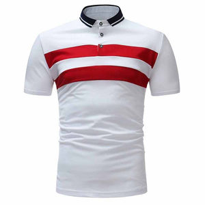 Camiseta de Golf de Manga Corta para Hombre, de Verano, de Alta Calidad, Personalizada, con Patrón Sólido, Tejida en Spandex/Algodón, de Secado Rápido, Servicio OEM - Product Image 3
