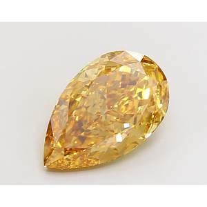 Pear 7.55ct VS1 Fancy <b>Vivid</b> Yellow Lab Grown Diamond - Product Image 1