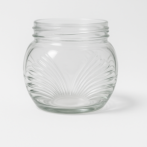 Tarro de vidrio Mason en relieve con tapa de metal almacenamiento hermético para uso doméstico perfecto para recetas de aperitivos - Product Image 3