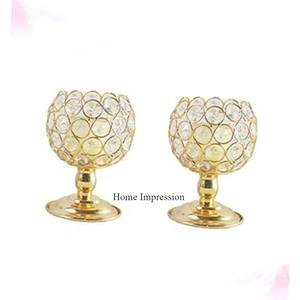 Dernier modèle arrivée ananas Designer fils métalliques plaqués or et cristal clair fait bougeoir pour les décorations de mariage - Product Image 2