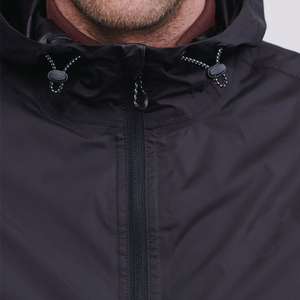 Hot Sale 100% <b>Nylon</b> Woven <b>Fabric</b> With Elastic Cuff Full Zip Hoodies Jacket for Men Windbreaker - Product Image 4