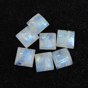 พลอยมูนสโตนทรงสี่เหลี่ยมสีรุ้งเกรดสูงแผ่นหลังแบนขนาด AAA + - Product Image 4