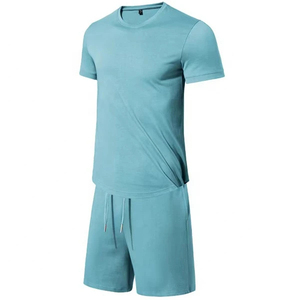 Ensembles de shorts et de t-shirts pour hommes avec logo personnalisé 2025 ensembles de shorts d'été à la mode 100% en coton ensembles de t-shirts et de shorts décontractés pour hommes - Product Image 6