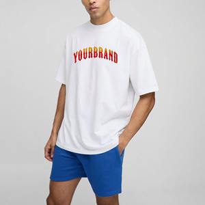 Conjunto corto de 100% algodón para hombre, logotipo serigrafiado personalizado, artículo de venta superior de verano, conjunto de camisa y pantalones cortos de dos piezas para hombre - Product Image 1