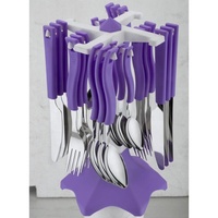 Vistaar Vaisselle en métal de luxe avec logo personnalisé couteau, fourchette et cuillère Ensemble de vaisselle en acier inoxydable 304 pour table à manger Ensemble cadeau
