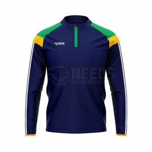 เสื้อครึ่งซิปแบบยูนิเซ็กซ์ คุณภาพพรีเมียม ออกแบบเองได้ เสื้อกีฬา โพลีเอสเตอร์เนื้อนุ่ม 270gsm เสื้อกล้าม สกรีนโลโก้ตามสั่ง บริการ OEM - Product Image 2