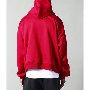 เสื้อฮู้ดผ้าคอตตอนและสเวตเตอร์ของผู้ชายแบบดึง360gsm 100% สตรีททรงหลวมโอเวอร์ไซส์ออนไลน์2025 - Product Image 4