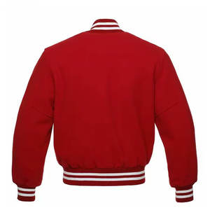 Chaqueta Universitaria Estilosa, Chaqueta de Béisbol Urbana con Diseño Bordado, Chaqueta Varsity con Parches de Cuero en las Mangas - Product Image 3