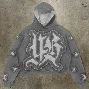 OEM impresión personalizada ropa de calle desgastada de peso pesado de gran tamaño lavado con ácido Sudadera con capucha sin cuerda Color brillante de talla grande Vintage Sudadera con capucha - Product Image 5