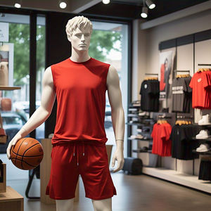 Camiseta sin mangas de baloncesto, conjunto de pantalones cortos, ropa deportiva para hombre, camiseta sin mangas de entrenamiento, pantalones cortos de algodón 100%, conjunto de dos piezas, conjunto de pantalones cortos de baloncesto - Product Image 1