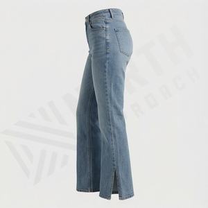 Nouveauté Pantalon en jean pour femmes Casual Lavé Vente en gros Coupe ajustée Prix Exportation orientée Qualité Pantalon de mode personnalisé - Product Image 3
