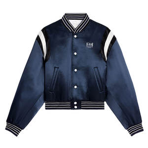 Chaqueta acolchada con letras y diseño personalizable con relleno de algodón, estilo corto, mangas largas, técnica estampada, novedad - Product Image 1