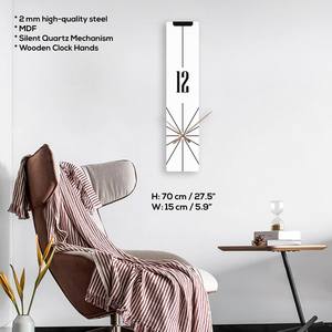 Attrayant et fantaisie couleur blanche horloge murale unique rétro ferme cadre chambre grand métal Unique or Art décor à la maison - Product Image 4