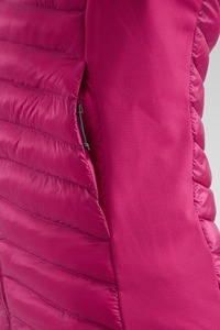 2025 dernière veste en duvet à capuche pour femmes noires solides personnalisées OEM vente en gros toile tissu doublure en nylon avec décoration de rivet - Product Image 4