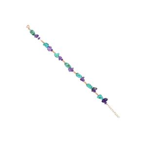 Azuris 925 Sterling Silver Dorica <b>Bracelet</b> with Amethyst and Turquoise Beads Made in TR Elegant Fine Design - Product Image 2