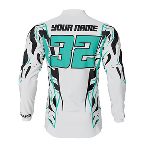 Logotipo personalizado 100% poliéster camisetas de carreras de motocross MTB jersey de secado rápido todoterreno jerseys de bicicleta de Cross - Product Image 4