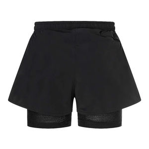 Pantalones cortos de doble capa para mujer de Color sólido de calidad superior/Pantalones cortos de doble capa elásticos para mujer más vendidos - Product Image 4